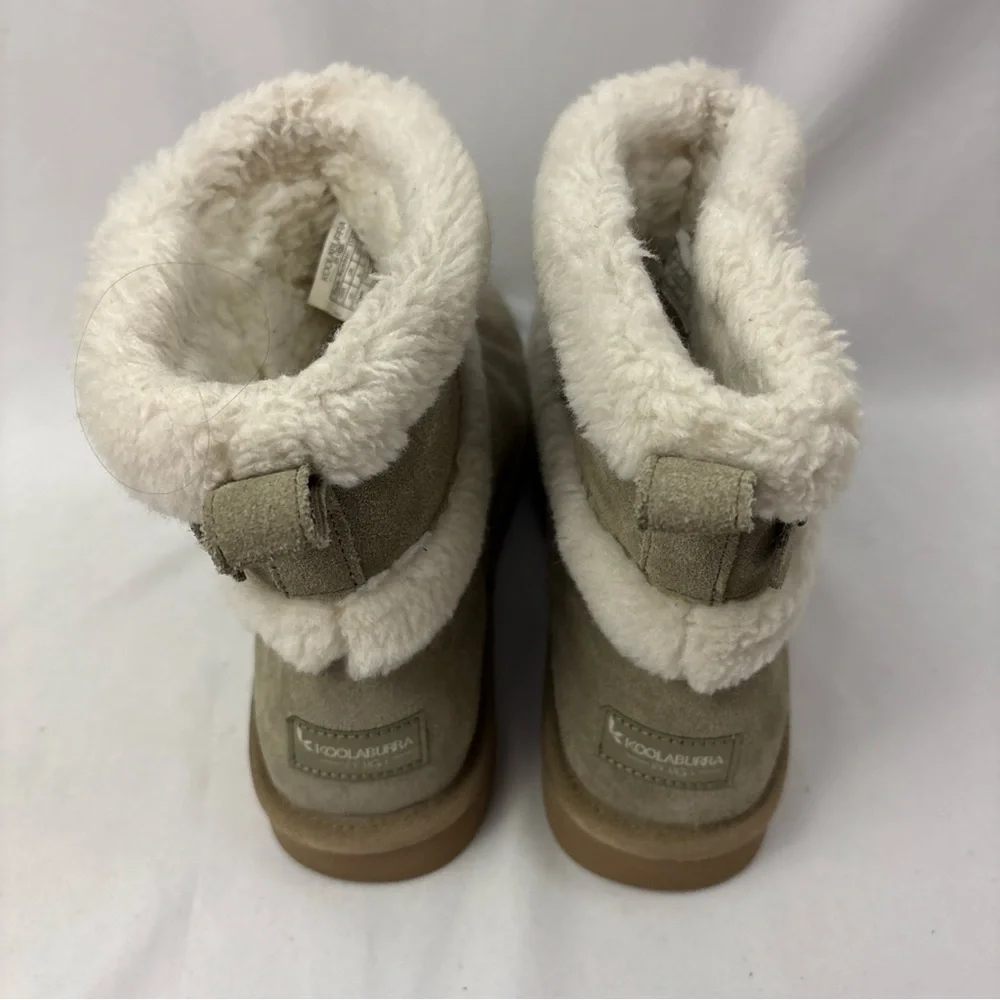 UGG Womans Koolaburra Size 10 USA Mini  Barley Suede Boots Dune Gray 1133079 - Picture 5 of 13